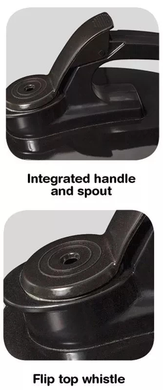 Campfire 2L Stainless Steel Whistling Kettle Black - Image 3