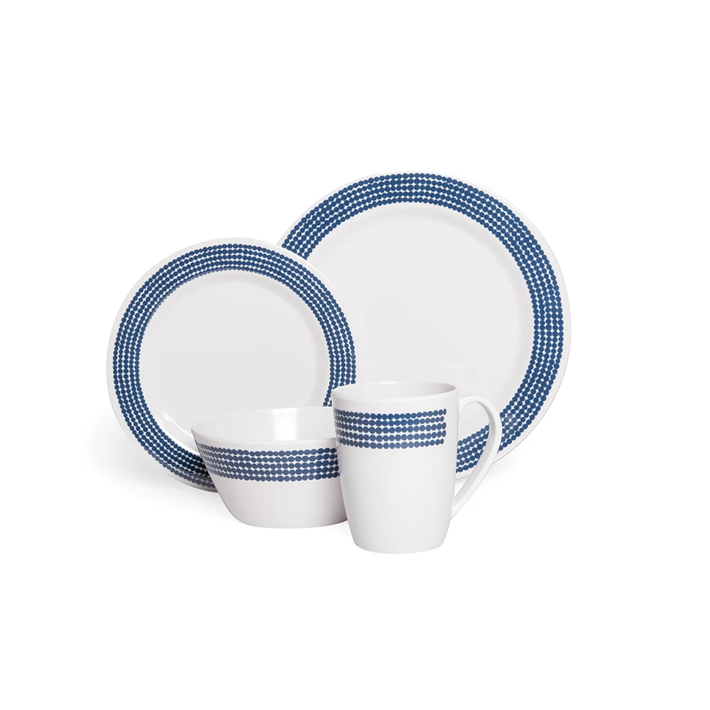 Campfire Melamine Dinner Set 16 Piece Blue Moon