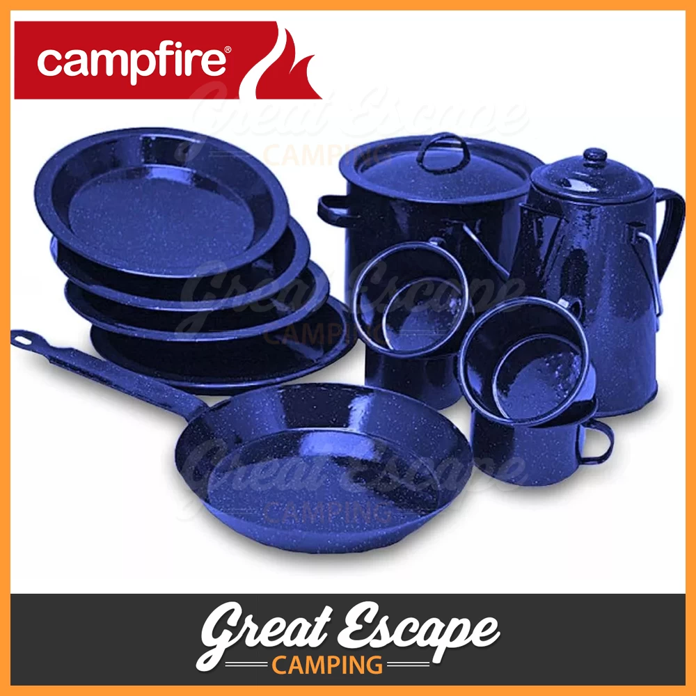 Campfire Enamel Cookware Set - 11 Piece - Image 3