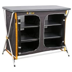 OZtrail Deluxe Folding 3 Shelf Double Cupboard